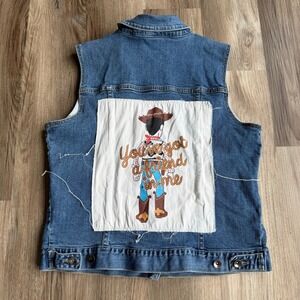 Her Universe Disney Pixar Toy Story Woody Denim Vest Blue Large 11799152